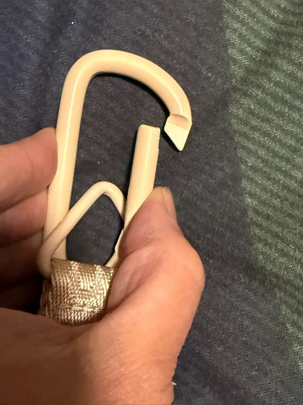 Urban Outfitters Carabiner Keychain Beige